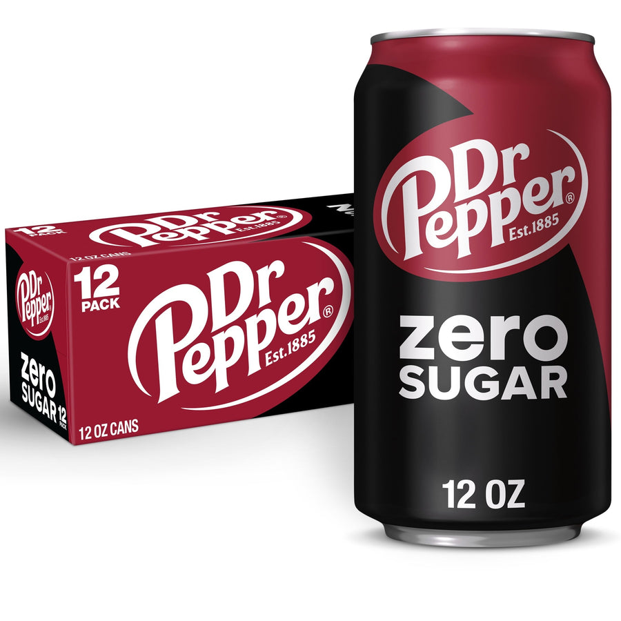 Dr Pepper Zero Sugar Soda - Clean Pack